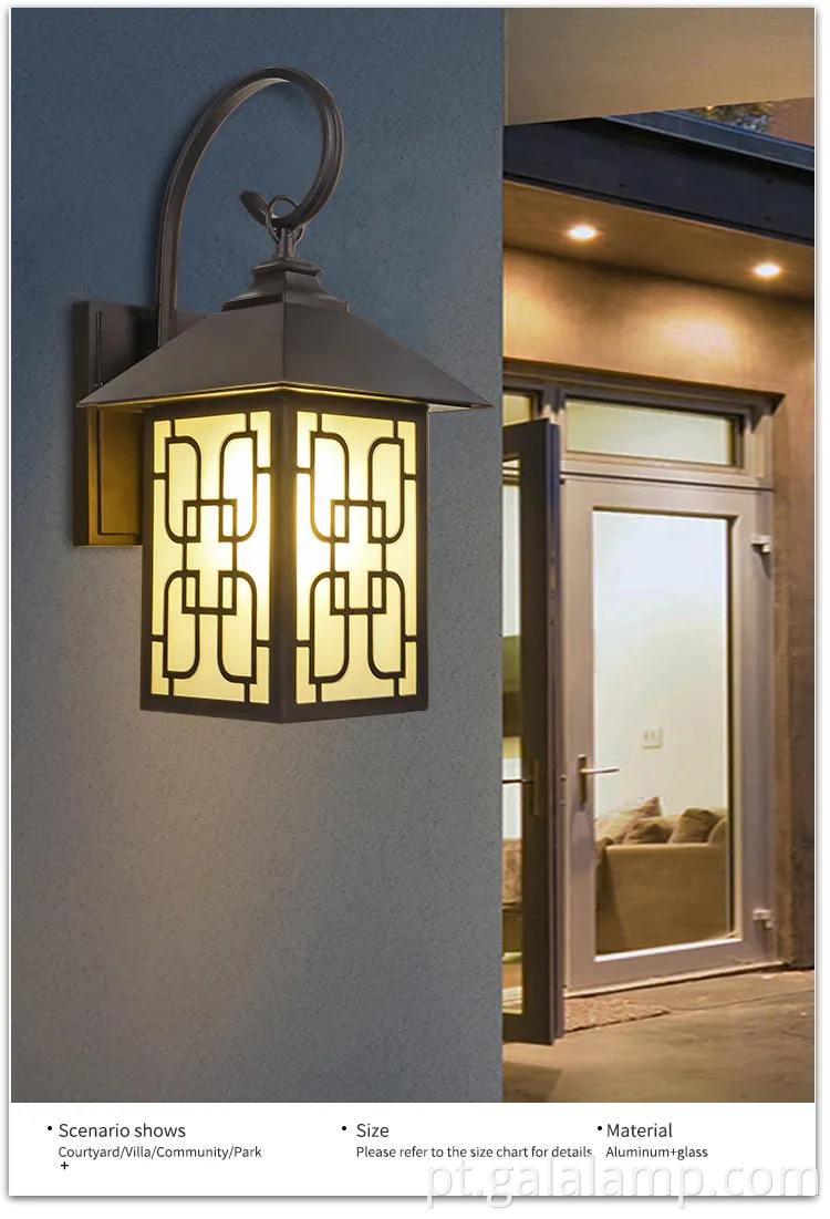 Luz de parede liderada ao ar livre europeias elegantes para casas elegantes